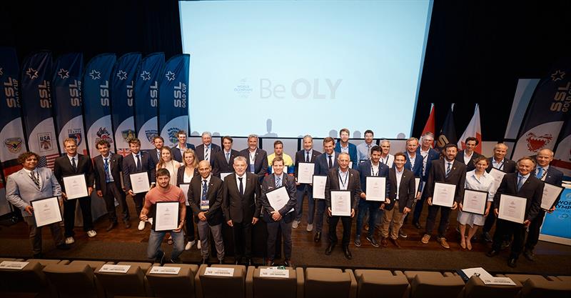 Sailing Legends inaugurate the SSL Gold Cup 2022 at Olympic Museum photo copyright Felix Diemer taken at 