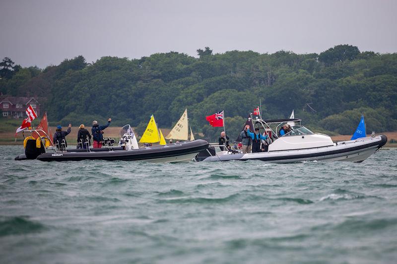 HRH The Princess Royal greets race and safety officials at the RLymYC Centenary Regatta Day photo copyright Sportography taken at Royal Lymington Yacht Club