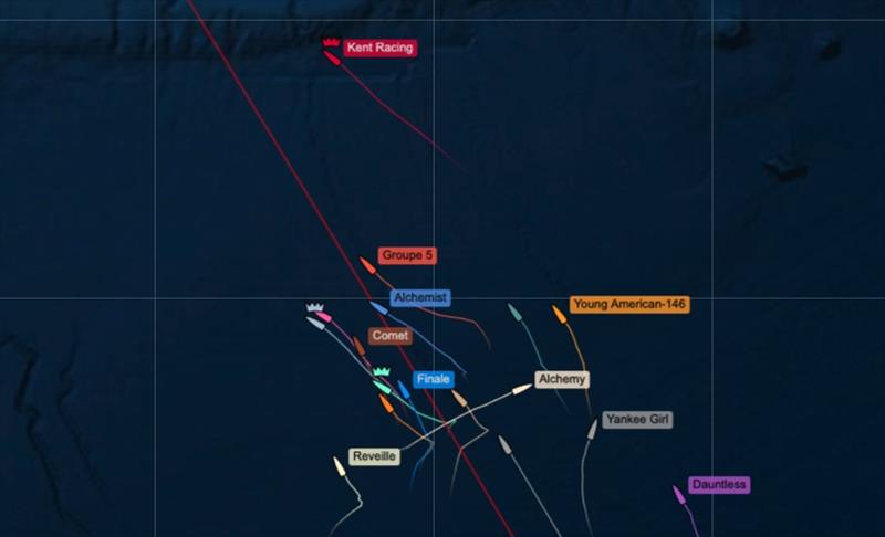 As of mid-day Wednesday, the Class 40 Kent Racing has a big lead, and Alchemist is in fifth place on elapsed time. - photo © Bermuda Race