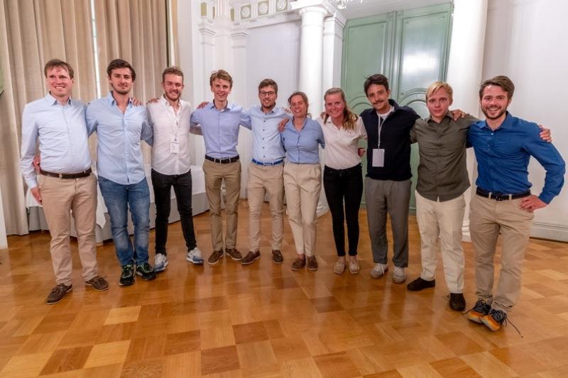 Youth sailors from the German Carkeek 47 Störtebeker, skippered by Torben Muehlbach and owned by the HVS club in Hamburg. Cosima Cramer (4th from right) - photo © Pepe Korteniemi / pepe@photex.fi