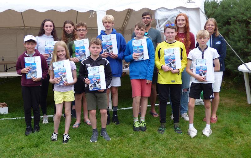 Cadet Week Improvers Group with their instructors and certificates at Solway Yacht Club Cadet Week 2022 - photo © Becky Davison
