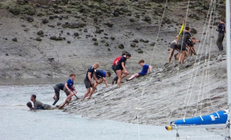 Mudlarks slide at Solway Yacht Club Cadet Week 2022 photo copyright Becky Davison taken at Solway Yacht Club