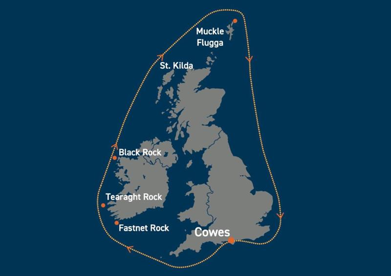 Sevenstar Round Britain & Ireland Race course photo copyright RORC taken at Royal Ocean Racing Club