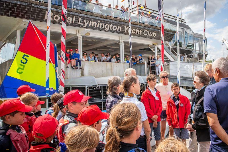 HRH The Princess Royal meets young sailors - Youth Regatta Week at Royal Lymington photo copyright Alex & David Irwin / www.sportography.tv taken at Royal Lymington Yacht Club