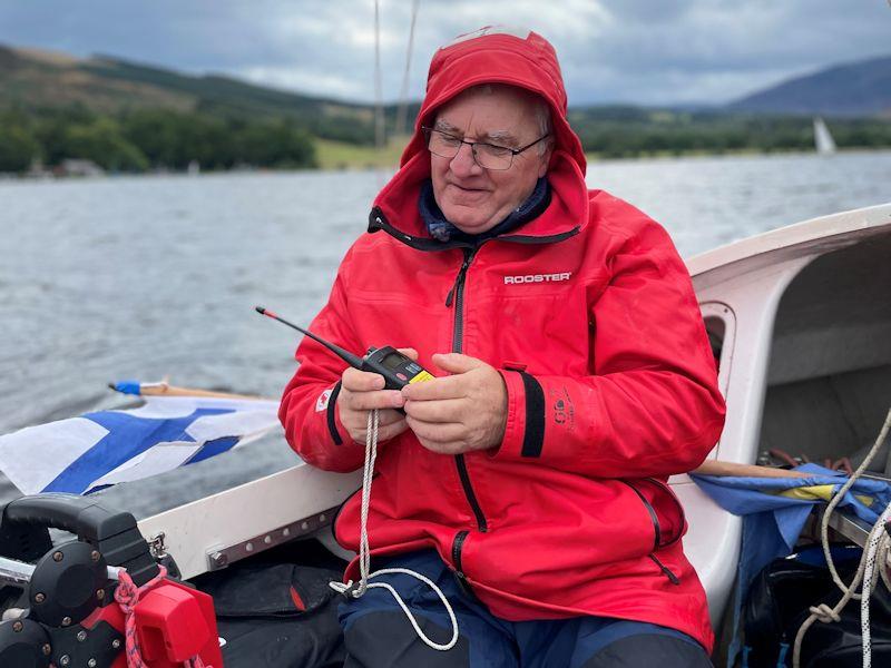 Colin Scott leads the race team at Loch Tummel photo copyright Graham Logan taken at Loch Tummel Sailing Club