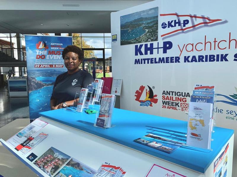 Rana Jamila-Lewis, ASW Events and Marketing Manager, at Interboot in Friederichshafen, Germany - photo © Antigua Sailing Week