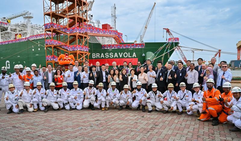 The naming ceremony for Brassavola photo copyright TotalEnergies Marine Fuels taken at 