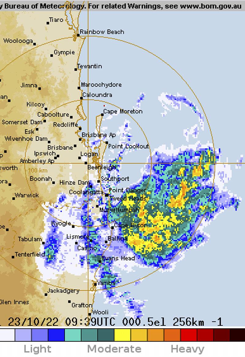 Incoming. Need more than a brolly for this one - photo © Bureau of Meteorology