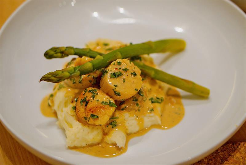 Scallops and Asparagus photo copyright Sail LUNA taken at 