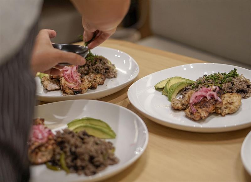 Get set to dine (from all over the globe) - this one is a Cuban dinner - photo © Sail LUNA