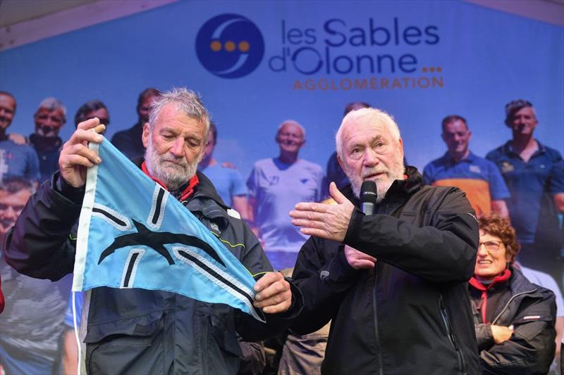 Sir Robin Knox-Johnston and Jean-Luc van den Heede photo copyright Christophe Favreau/GGR/PPL taken at 