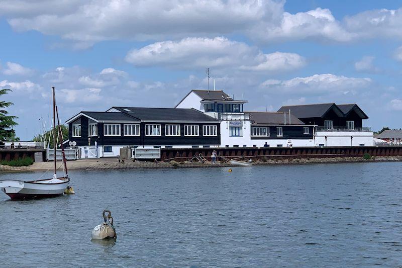 Blackwater Sailing Club clubhouse from the estuary photo copyright Zoe Nelson taken at Blackwater Sailing Club