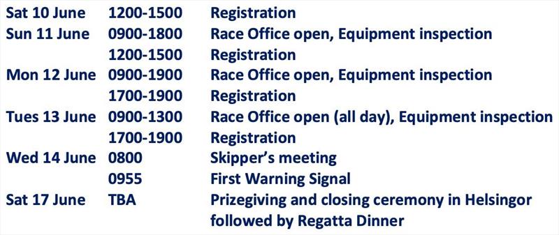 ORC Double Handed European Championship schedule photo copyright Helsingør Sailing Club taken at 