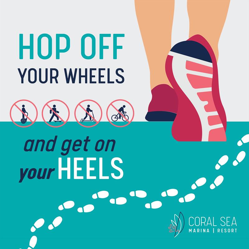 Pedestrian Only Zone Social Tile - photo © Coral Sea Marina Resort