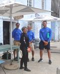 Tin Tin Crew with Susan Howard after the Cape to St Helena Yacht Race © Vince Thompson / St Helena Independent