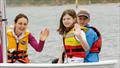 © Al Dillon Images Young girl is Oksana Makohon – Plast Ukrainian Scout from Melbourne. Older girl is Hafiia Nahirniak, from Kyiv. Here to attend Plast Ukrainian Scout Jamboree and visit family. The third girl (skipper) is MYC member Lucy Laverty © Al Dillon Images