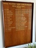 Winners boards © Royal Western Yacht Club of England