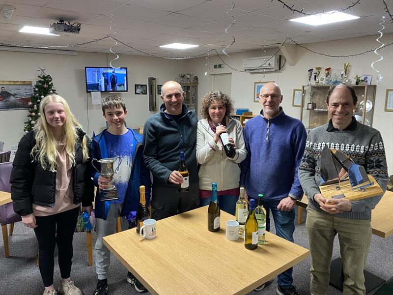 Leigh & Lowton New Year's Day Race 2023 prize winners photo copyright Richard Catchpole taken at Leigh & Lowton Sailing Club