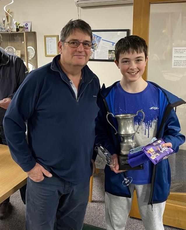 Leigh & Lowton New Year's Day Race 2023 prize winners photo copyright Richard Catchpole taken at Leigh & Lowton Sailing Club