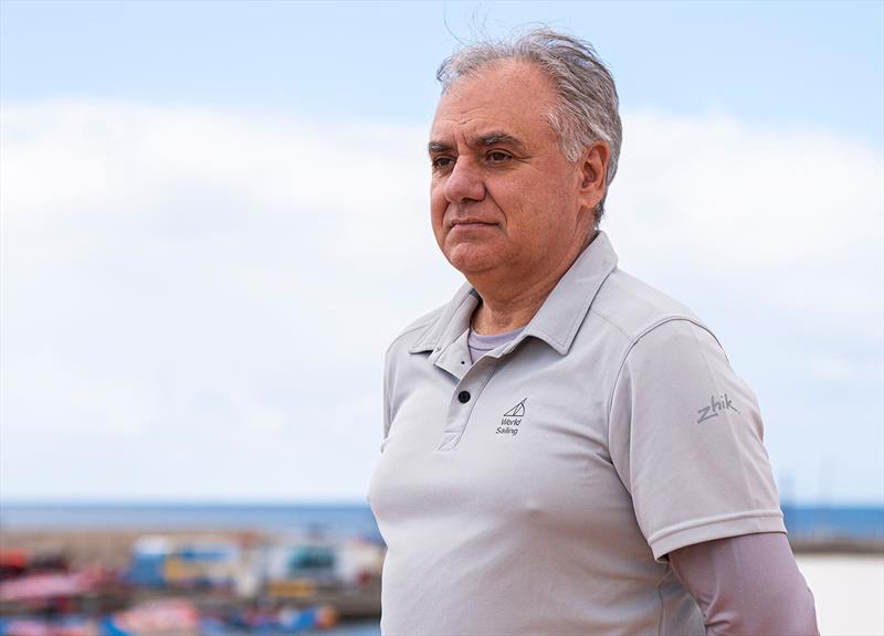 Principal Race Officer Ricardo Navarro from Brazil - 2023 Lanzarote International Regatta photo copyright Sailing Energy / Lanzarote Sailing Center taken at Lanzarote Sailing Center