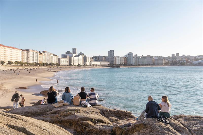 Playa Orzan A Coruña - Global Solo Challenge - photo © Turismo A Coruña