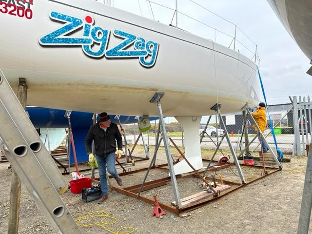 Zigzag preparing for a busy year of club and offshore racing photo copyright Vicky Cox taken at Pwllheli Sailing Club