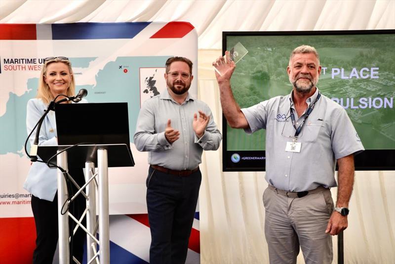 (left to right) Nikki Dean, Tim Mayer MDL and Steve Bruce ePropulsion at the 2022 South Coast & Green Tech Boat Show photo copyright MDL Marinas taken at 