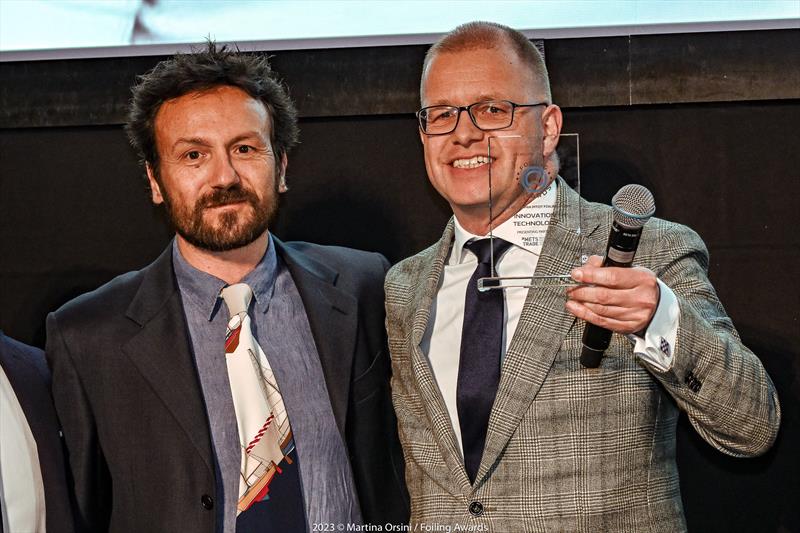 Luca Rizzotti, President and Founder, We Are Foiling, with Niels Klarenbeek, Director METSTRADE - 2023 Foiling Awards - photo © Martina Orsini / We Are Foiling
