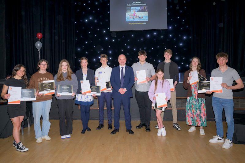 The ten winniners of the Excellent in Sport Award (five of them DWSC sailors!) - Rugby Sports Awards 2022 - photo © Rugby Sport and Leisure