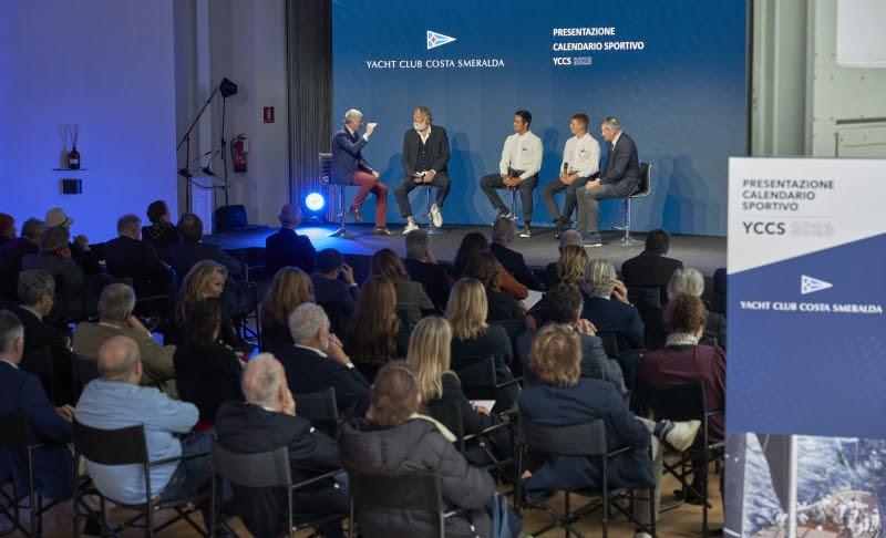 Presentation of the YCCS sporting calendar 2023. L-R: moderator Giovanni Bruno, Mauro Pelaschier, Cesare Barabino, Federico Pilloni and YCCS Commodore Michael Illbruck - photo © YCCS / Studio Borlenghi