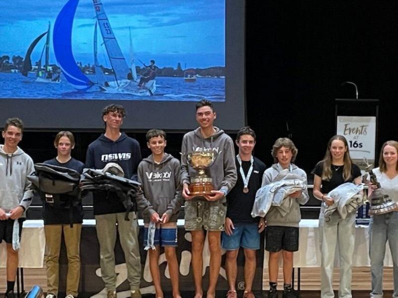 Overall winners - 2023 Zhik Combined High Schools Sailing Championships photo copyright Red Hot Shotz - Chris Munro taken at Belmont 16ft Sailing Club