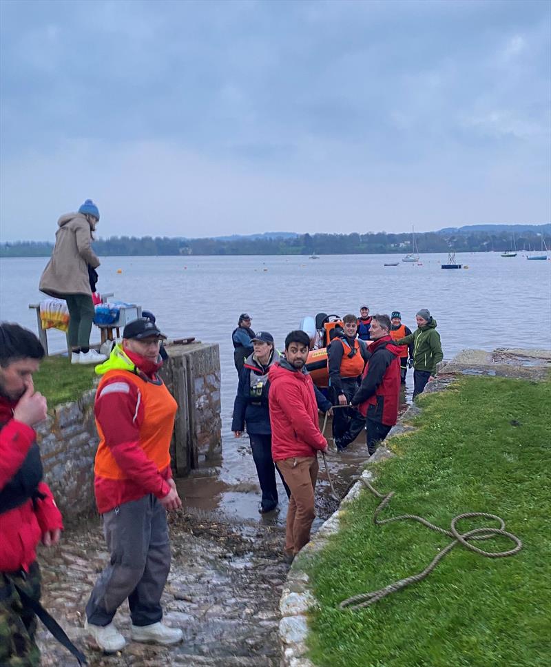 Starcross Yacht Club Junior Sailing - all hands to the pump photo copyright Peter Solly taken at Starcross Yacht Club