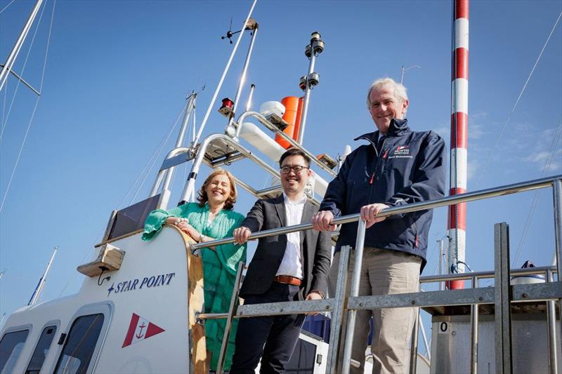Howth Yacht Club Race Committee team aboard Star Point - photo © David Branigan / Oceansport