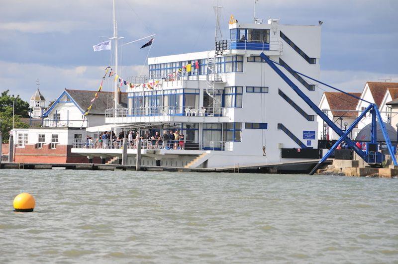 The Royal Corinthian YC balcony is a great place to enjoy post-race refreshments during Burnham Week photo copyright Alan Hanna taken at Royal Corinthian Yacht Club, Burnham