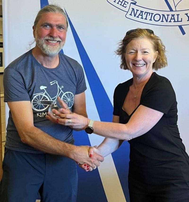 Bretzel Bakery MD Dymphna O'Brien presents William Despard (National YC) with the prize for 1st Novice, Irish RS Aero Nationals 2023 - photo © Stephen Oram