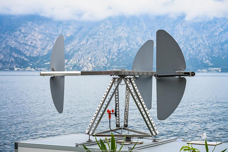 Exhibitor Flag Turbines put a micro wind turbine on display - Foiling Week photo copyright Martina Orsini / Foiling Week taken at 