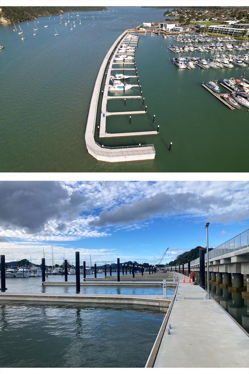 New Zealand Marina adds unique curved sea wall photo copyright Martin Flory Group taken at 