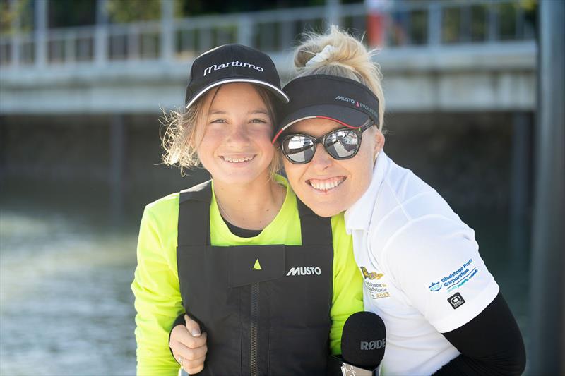 Addy Newland with Nic Douglass at the 2023 Brisbane to Gladstone race - photo © Nic Douglass / www.AdventuresofaSailorGirl.com