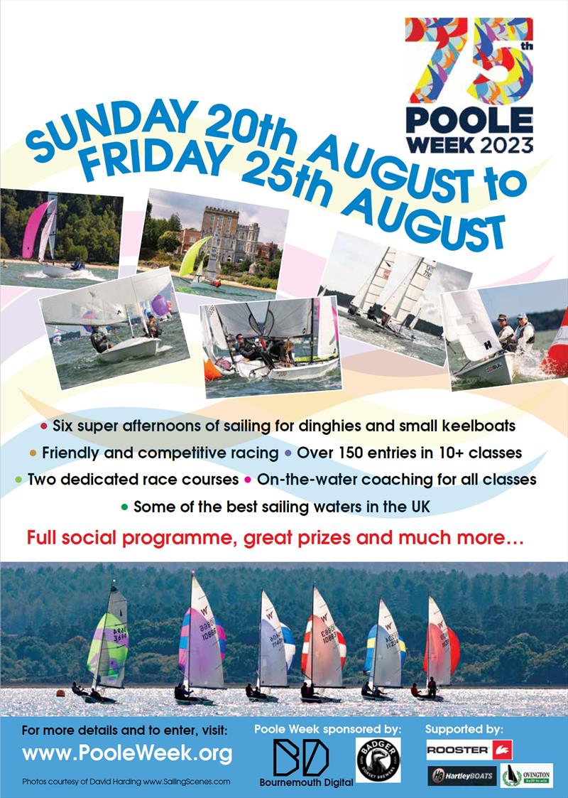 75th Poole Week poster photo copyright Poole Week taken at Parkstone Yacht Club