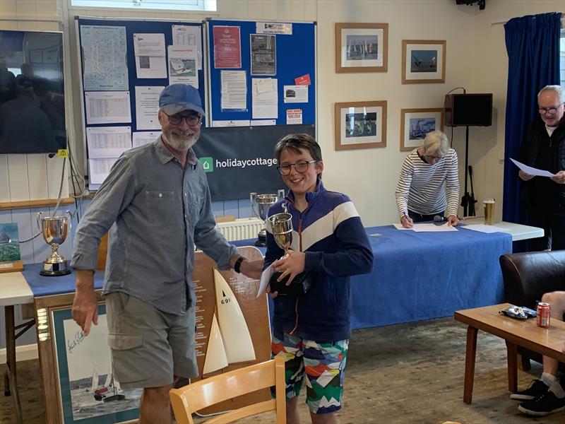 Topper class winner Joe Barton at Whitstable Week 2023 photo copyright WYC taken at Whitstable Yacht Club