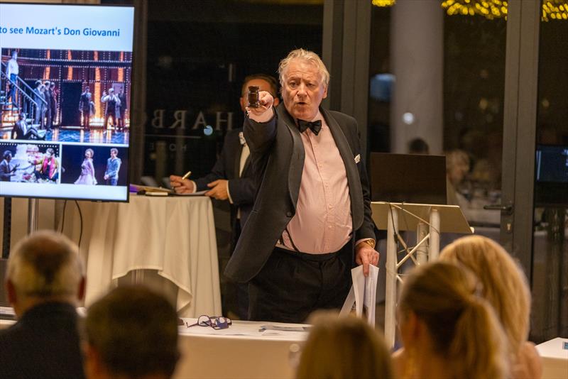 Nicholas Bonham auctioneer at MDL's charity auction photo copyright MDL Marinas Group taken at 