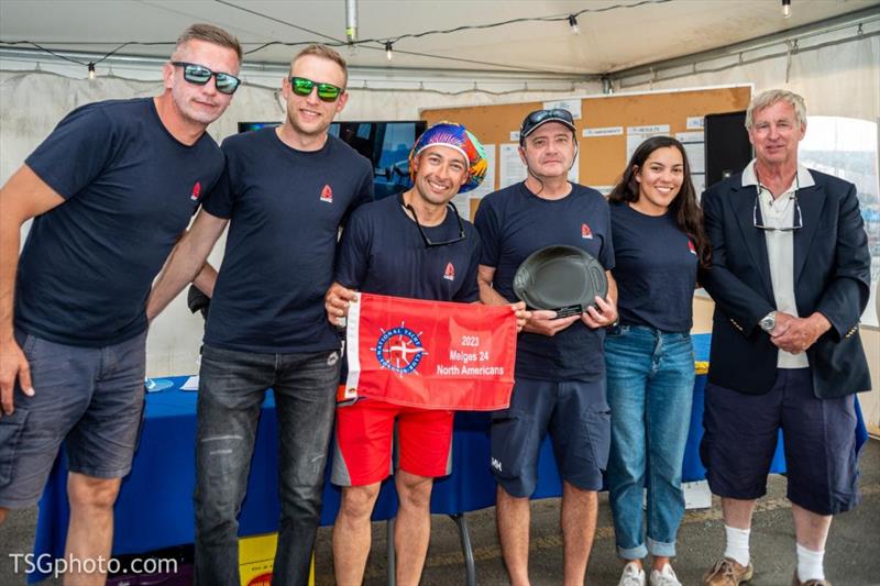 Melges 24 North American Runner-Up 2023 and Corinthian Champion - Surprise CAN629 - Dan Berezin (Skipper), Rachel Harris, Denys Kalchenko, Alex Kapustin, Misha Mayevskyy photo copyright Christian Bonin / TSGphoto.com taken at National Yacht Club, Canada