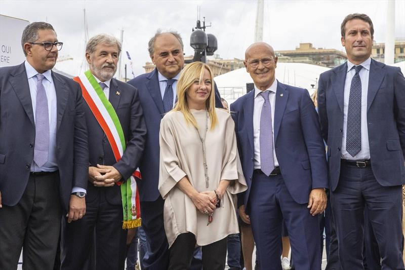 The Italian Prime Minister Giorgia Meloni visits the 63rd Genoa International Boat Show photo copyright Confindustria Nautica taken at 