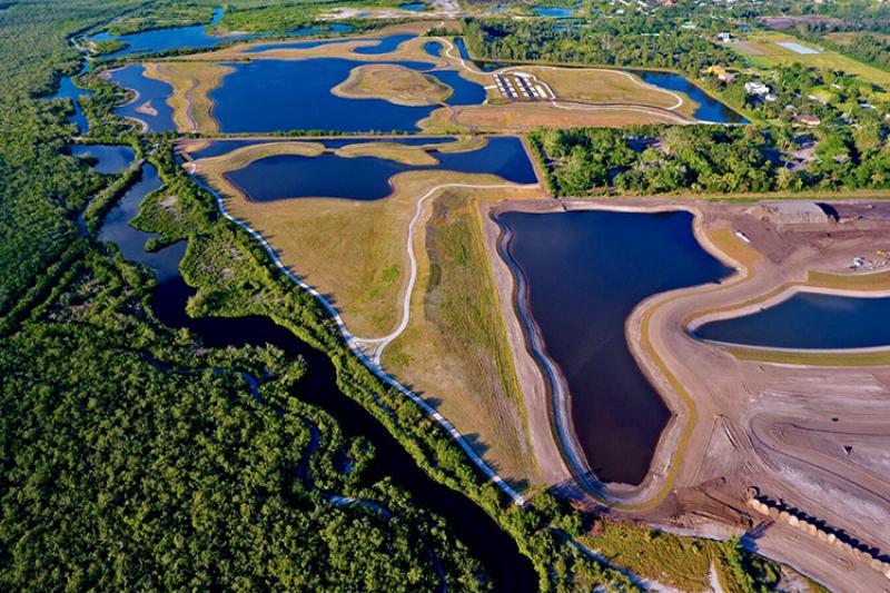 Aerial view of the Robinson Preserve habitat restoration project photo copyright Manatee County and E.T. MacKenzie, Inc. taken at 