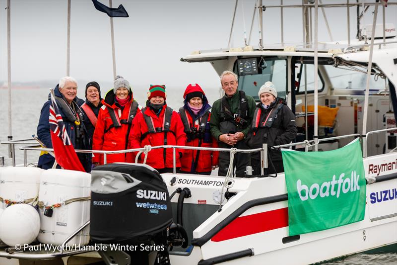 42nd Hamble Winter Series race team photo copyright Paul Wyeth / www.pwpictures.com taken at Hamble River Sailing Club