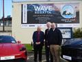 © Brian Turvey Porsche Centre Dublin Headline Sponsors the Wave Regatta (l-r) Gavin Hydes - CEO Porsche Dublin, Neil Murphy - Commodore Howth Yacht Club, David Cullen - Wave Director of Racing) © Brian Turvey