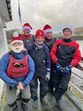 Dovestone Sailing Club Christmas Plate 2024: (l-r) Mick Scholes, Tim Allen, John MacDonald, Iain McNeill, David Cheetham © Nik Lever