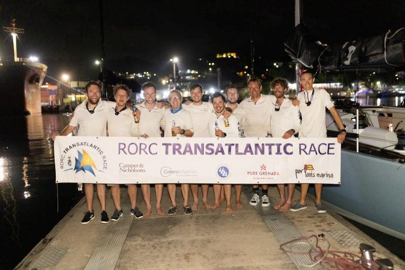 Hanno Ziehm and team on his Marten 49 Moana (GER) - 2024 RORC Transatlantic Race photo copyright Arthur Daniel / RORC taken at Royal Ocean Racing Club