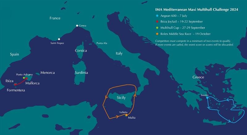 The new IMA Mediterranean Maxi Multihull Challenge will begin in July with the fourth edition of the Aegean 600, organised by the Hellenic Offshore Racing Club photo copyright International Maxi Association taken at 