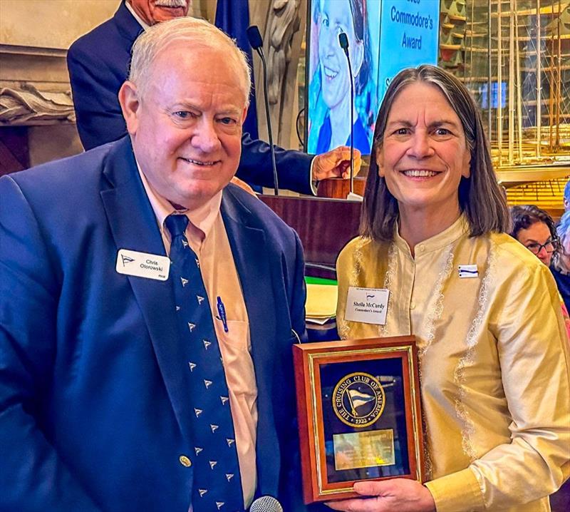 Sheila McCurdy with Past Commodore Chris Otorowski - photo © Dan Nerney